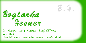 boglarka hesner business card